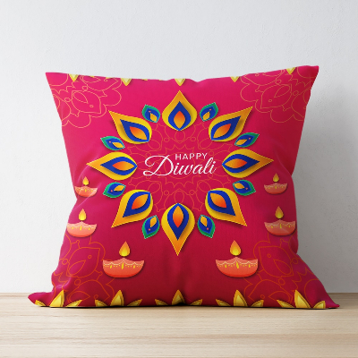 Happy Diwali Design Cushion