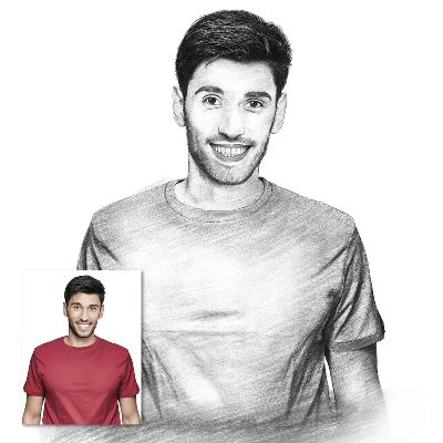 Personalised Sketch Painting For Him