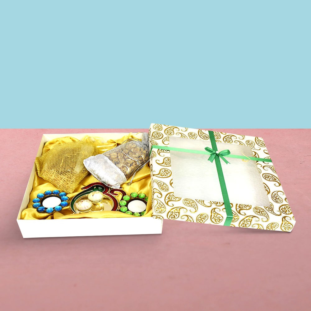 Large Box Diya And Dry Fruit Hamper