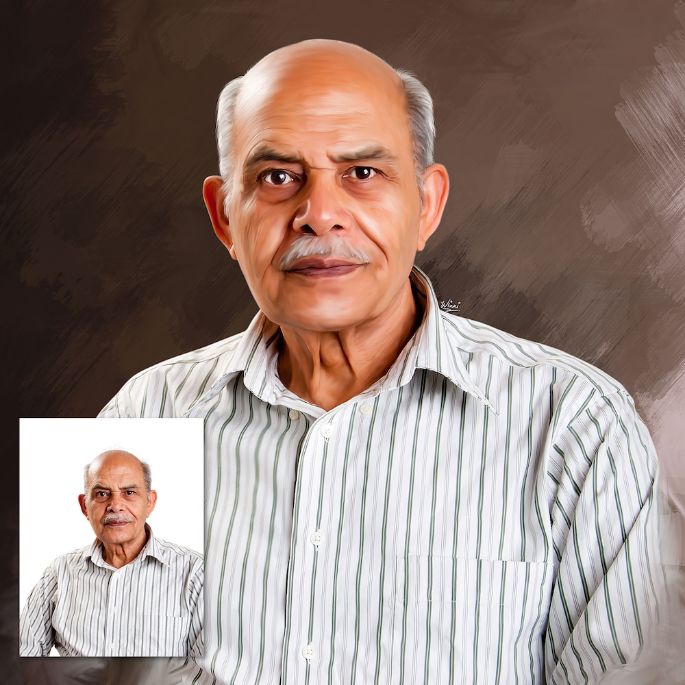 Oil Painting Photo For Father
